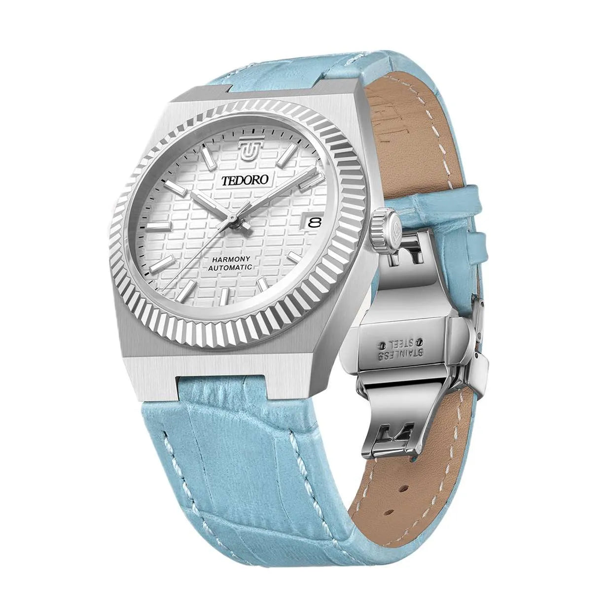 Light Blue Leather Strap Harmony 36