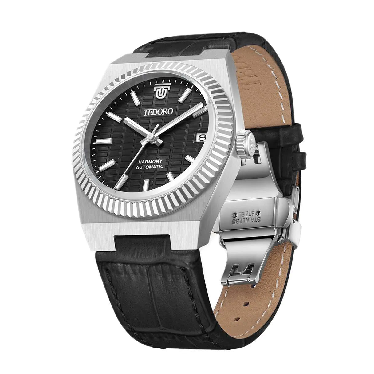 Black Leather Strap Harmony 36